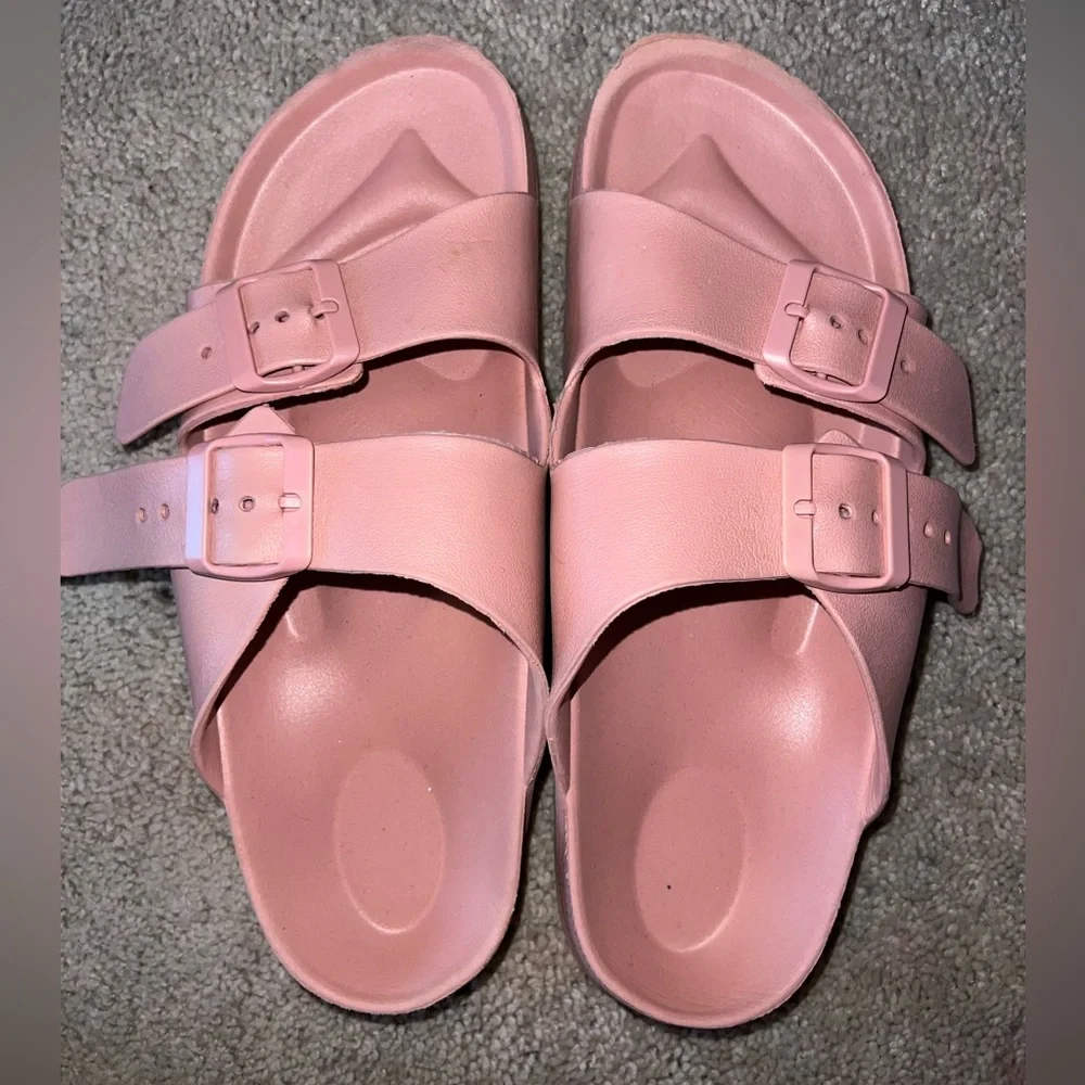 Target Pink Double Strap Waterproof Jelly Slide Sandals Womens 11 - Picture 3 of 8